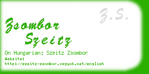 zsombor szeitz business card